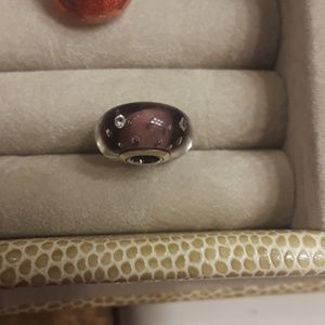 Purple and clear murano authentic pandora